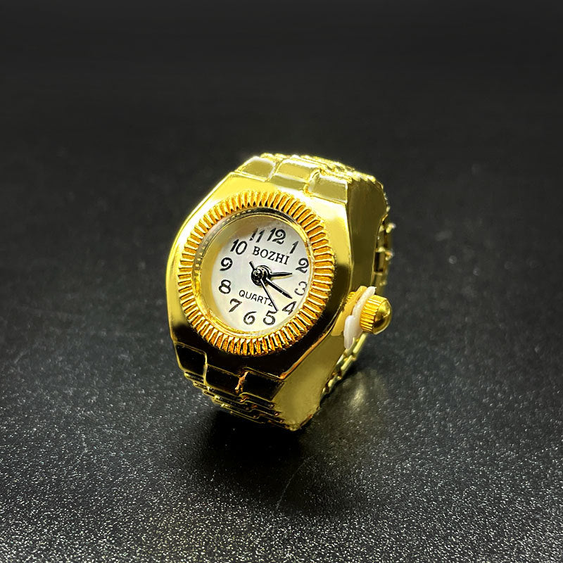 Gold Plated Ring Finger Watch