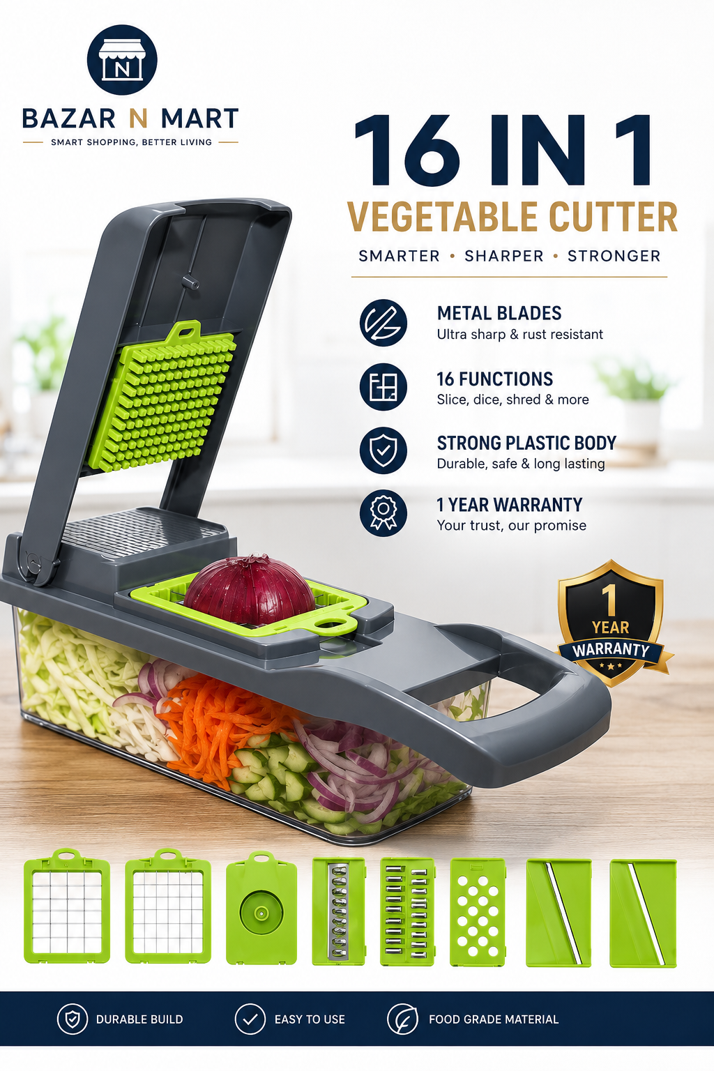 16-in-1 Multifunction Vegetable Chopper