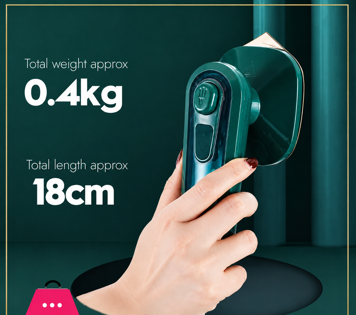 Portable Iron SteamFold Pro™ 2-in-1 Travel Garment Press